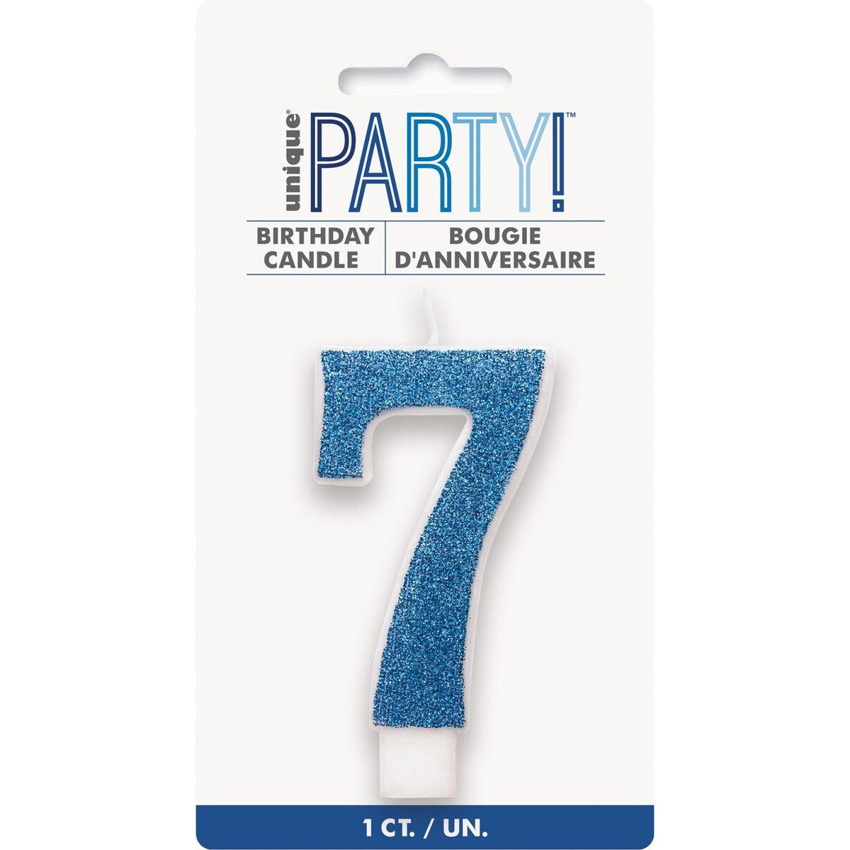 NUMERAL CANDLE 7 - BLUE image 0