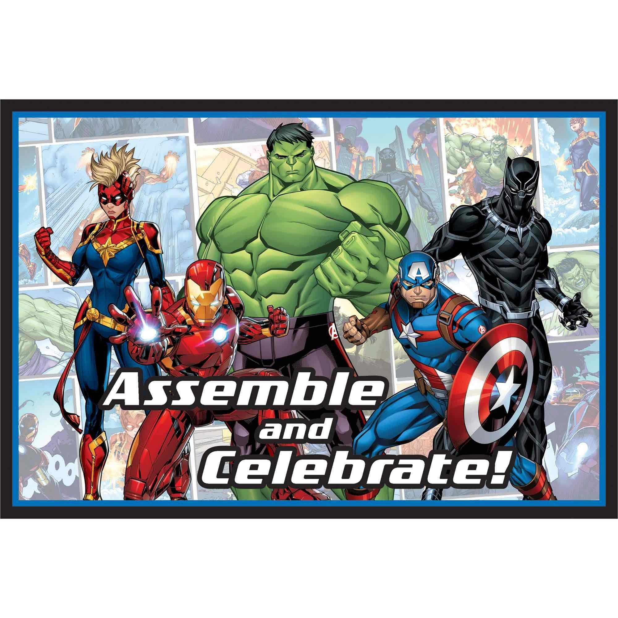 8 Marvel Powers Unite Invitations image 0