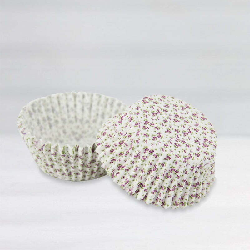 40 cupcake cups - Purple flower image 0