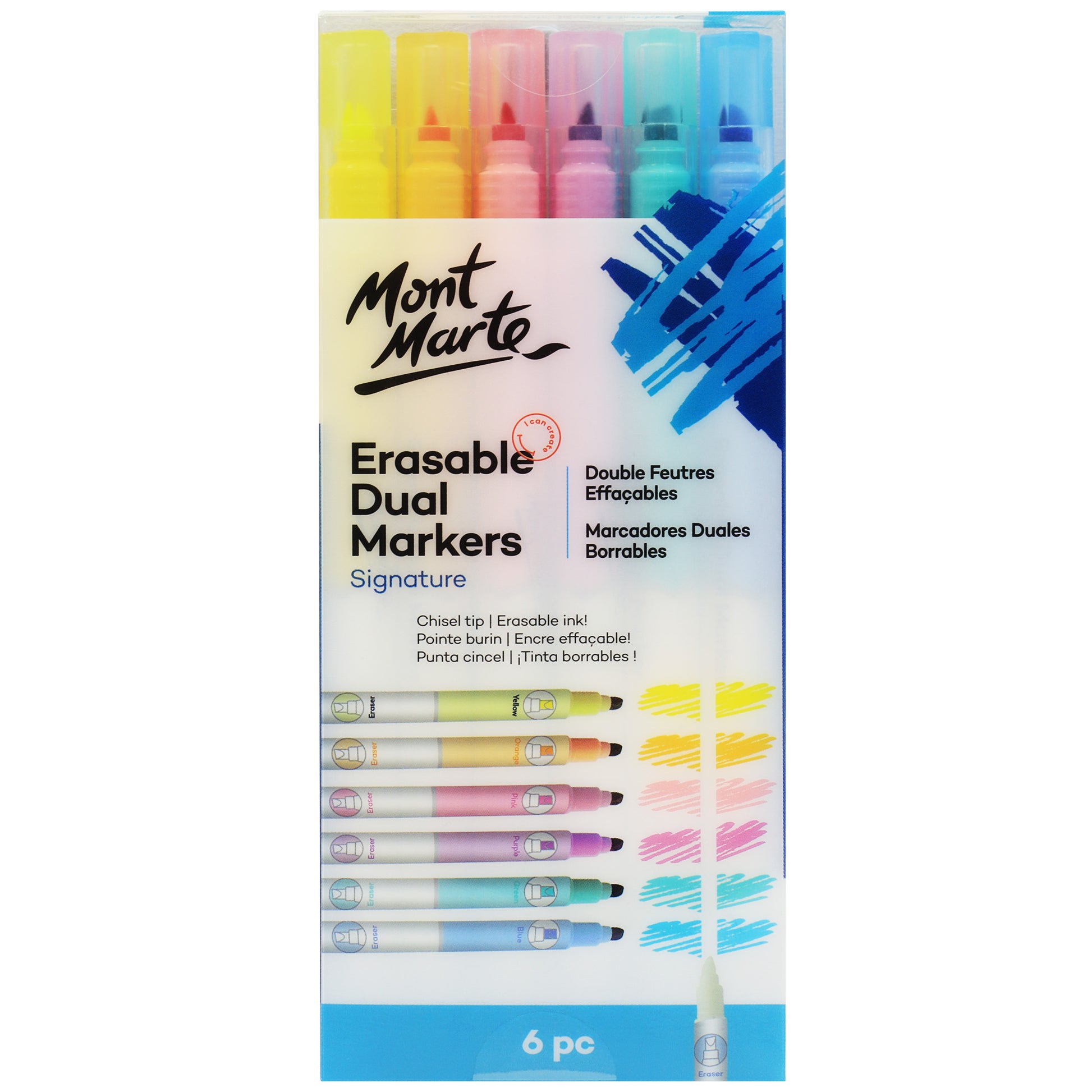 Erasable Dual End Markers 6pc image 0