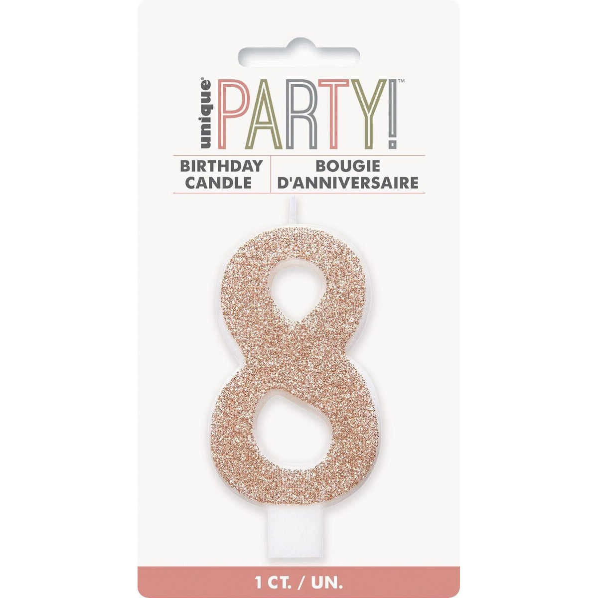 NUMERAL CANDLE 8 - ROSEGOLD image 0