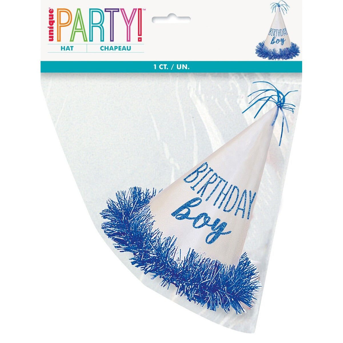 BIRTHDAY BOY GLITTER HAT image 0