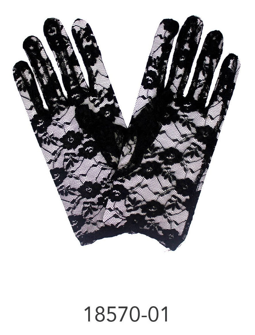 Lace Glove (Short) (Black) image 0