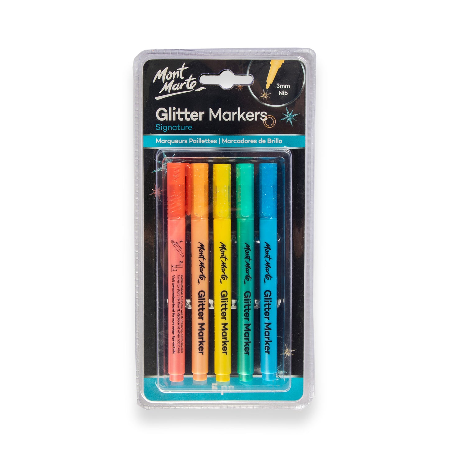 Glitter Markers 5pc image 0