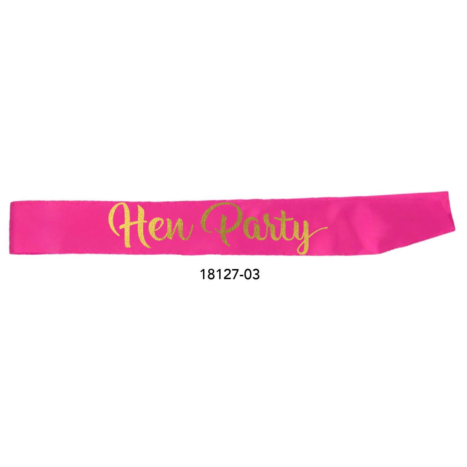 Party Sash (Hens Party) (Hot Pink) image 0