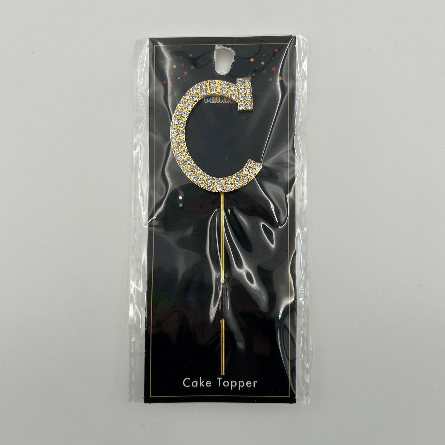 Gold Letter Cake Topper - C image 0