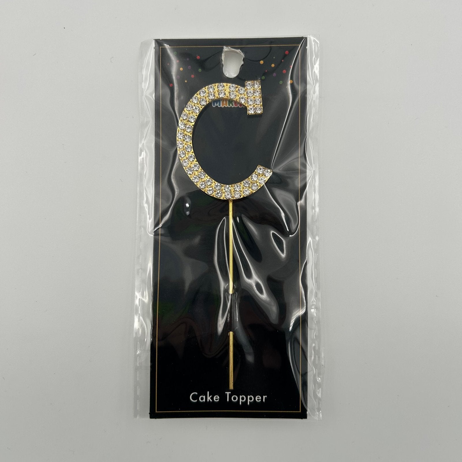 Gold Letter Cake Topper - C image 0
