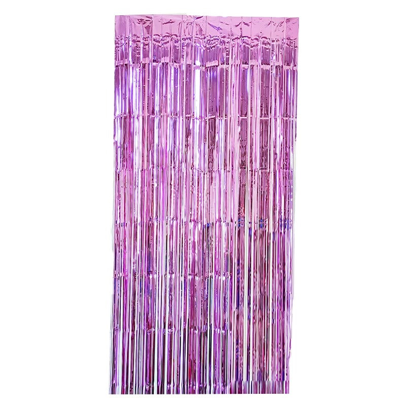 Baby Pink Foil Door Curtain 1m x 2m image 0