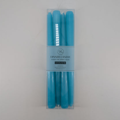 15x25cm Taper Candle - Blue 4pk