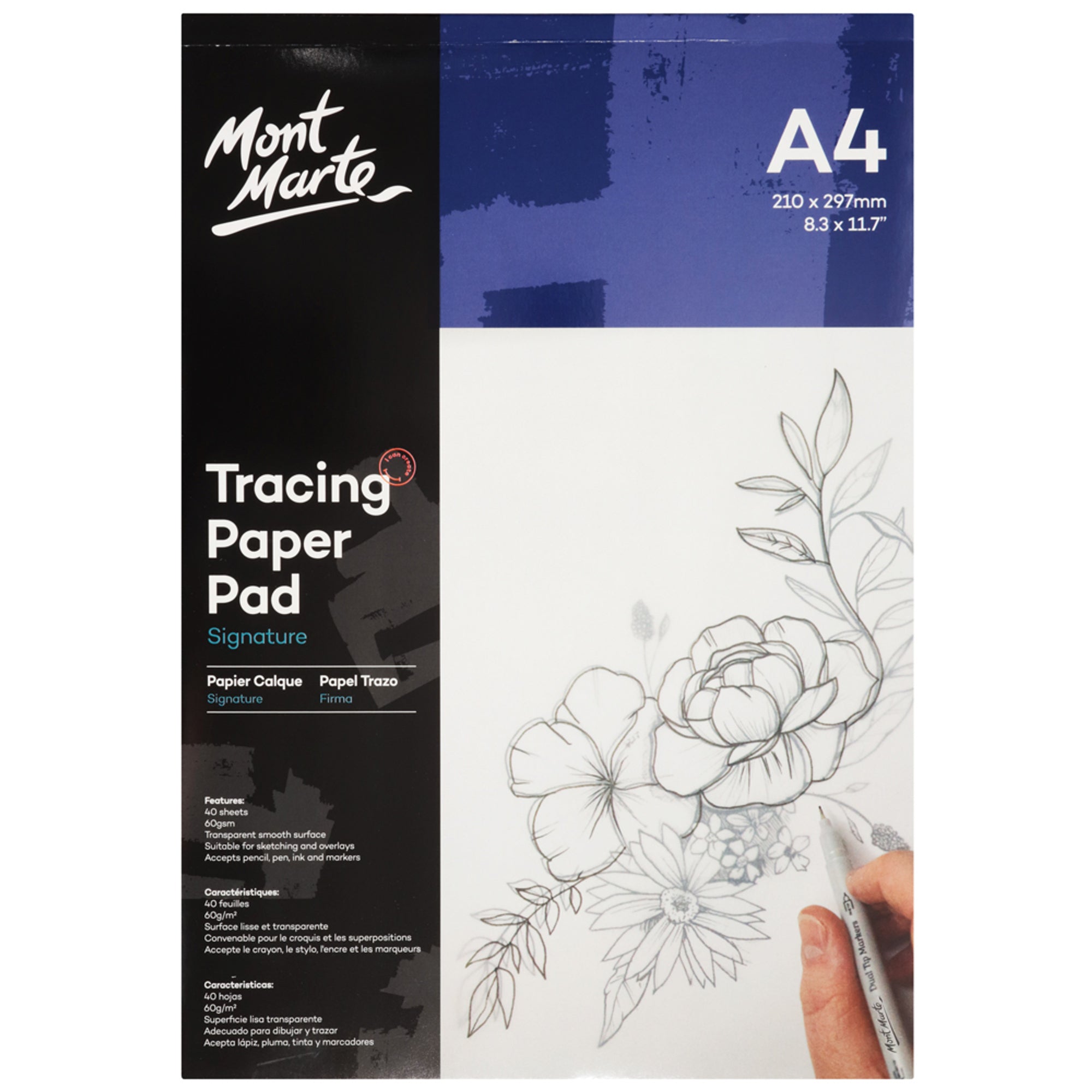 Tracing Paper Pad A4 60gsm 40 Sheets image 0