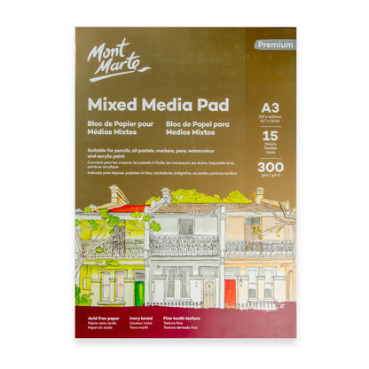Mixed Media Pad A3 300gsm 15 Sheets image 0