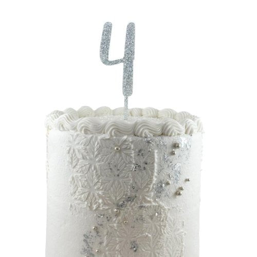 CAKE TOPPER GLITTER SILVER #4 image 0