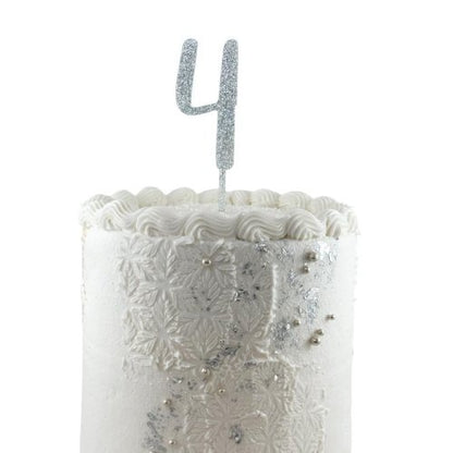 CAKE TOPPER GLITTER SILVER #4 image 0