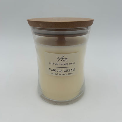 Glass Soy Candle 320g - VANILLA CREAM