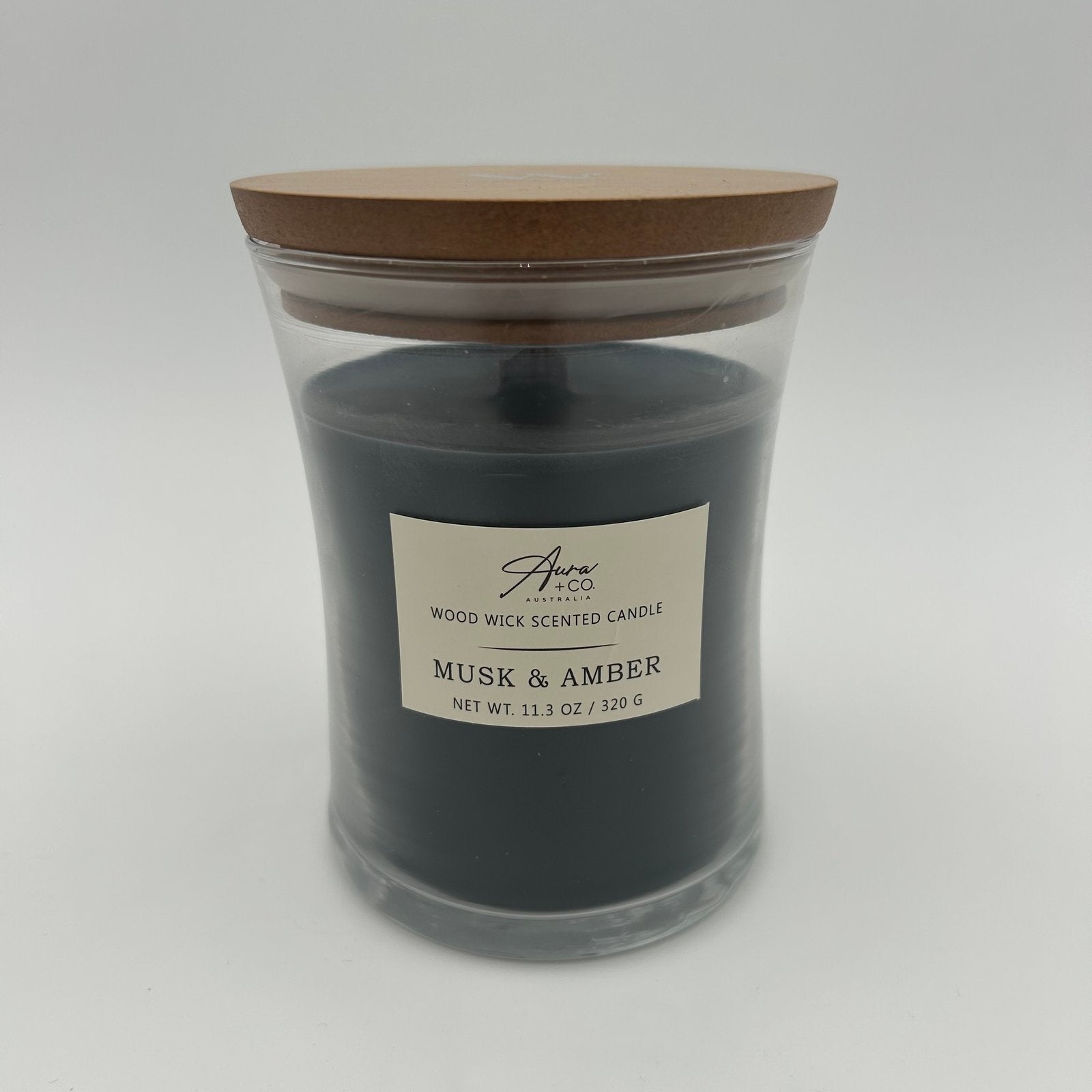 Glass Soy Candle 320g - MUSK & AMBER