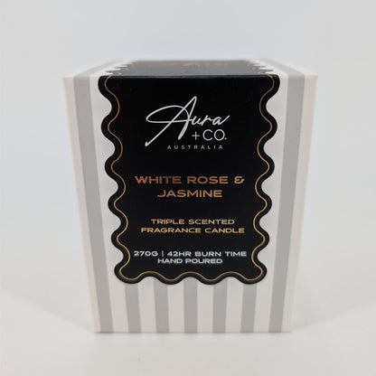 270G Signature Glass Lid Candle - White Rose & Jasmine