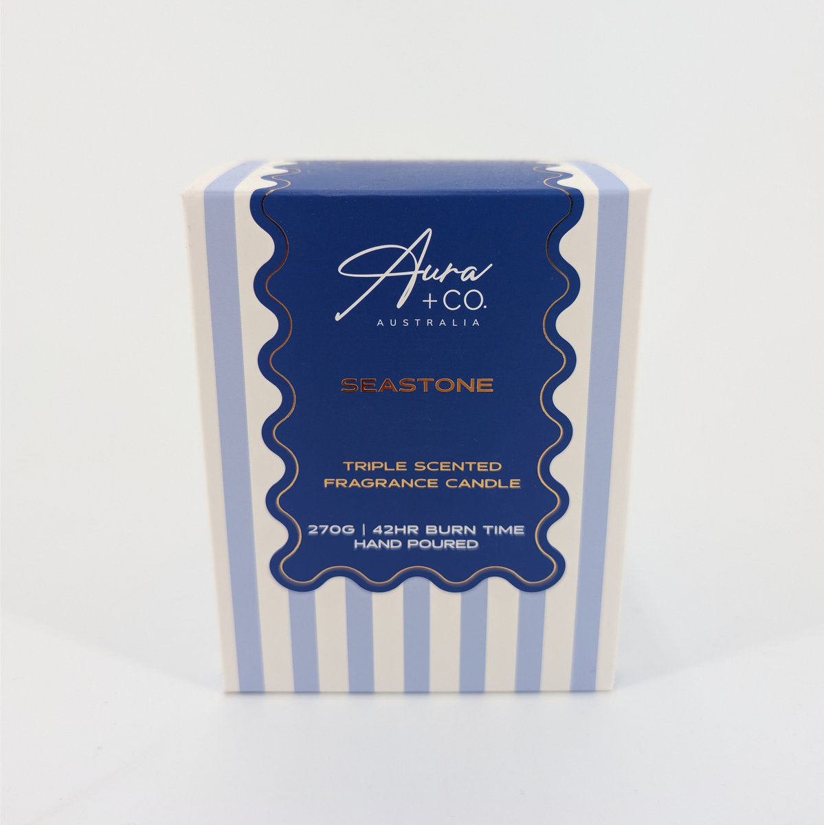 270G Signature Glass Lid Candle - Sea Stone