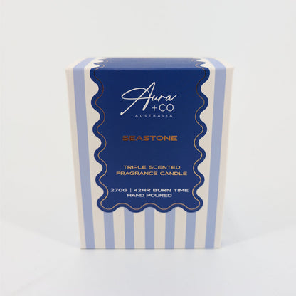 270G Signature Glass Lid Candle - Sea Stone