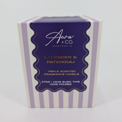 270G Signature Glass Lid Candle - Lavender & Patchouli