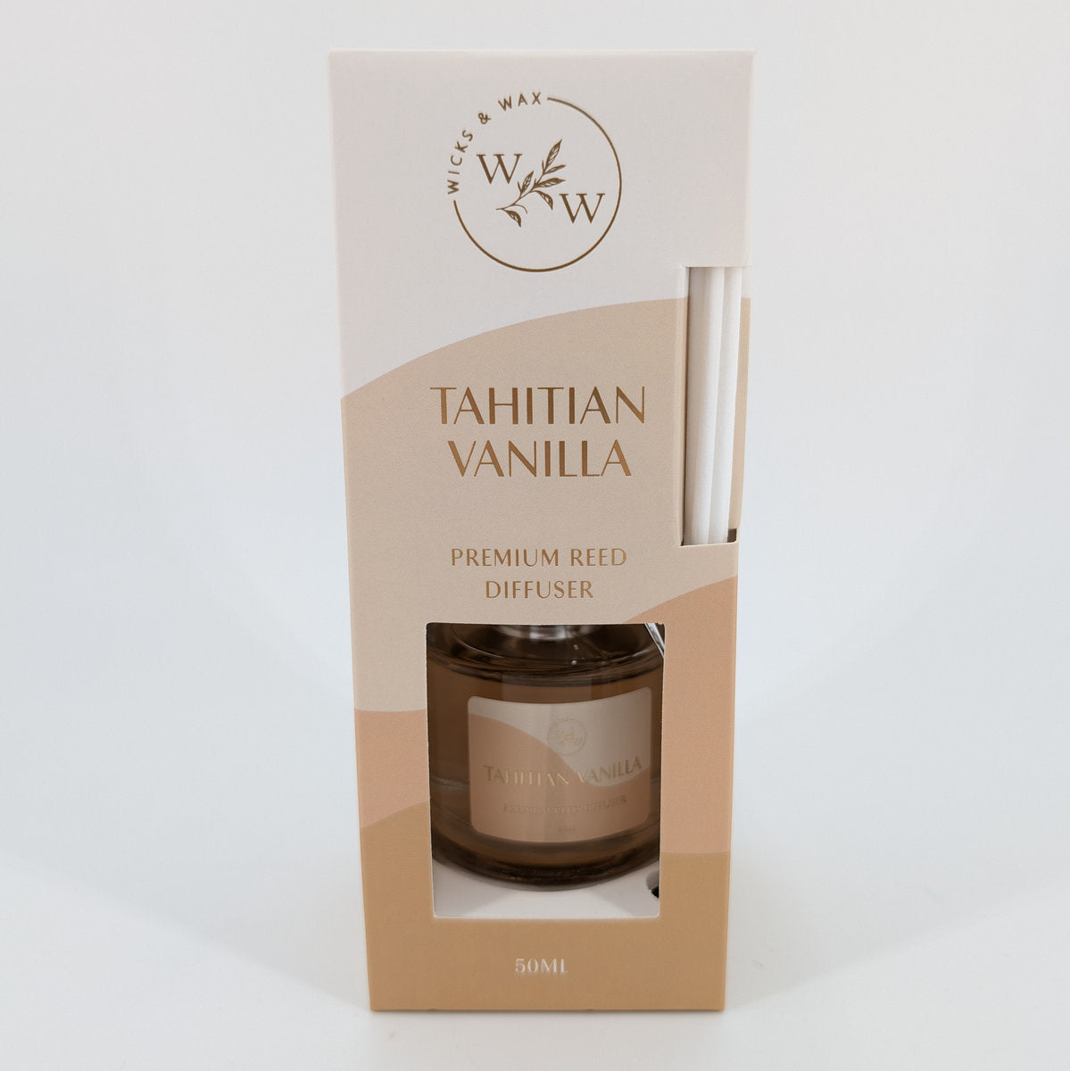 50ml Wicks & Wax Diffuser - Tahitian Vanilla