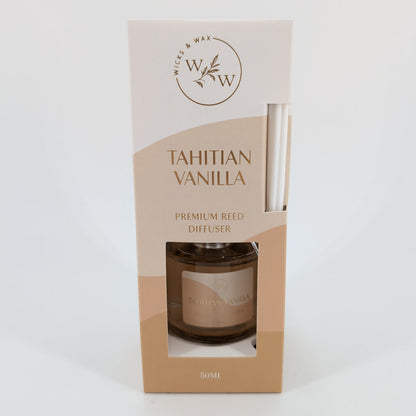 50ml Wicks & Wax Diffuser - Tahitian Vanilla