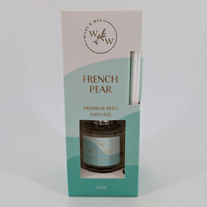 50ml Wicks & Wax Diffuser - French Pear