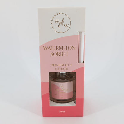50ml Wicks & Wax Diffuser - Watermelon Sorbet