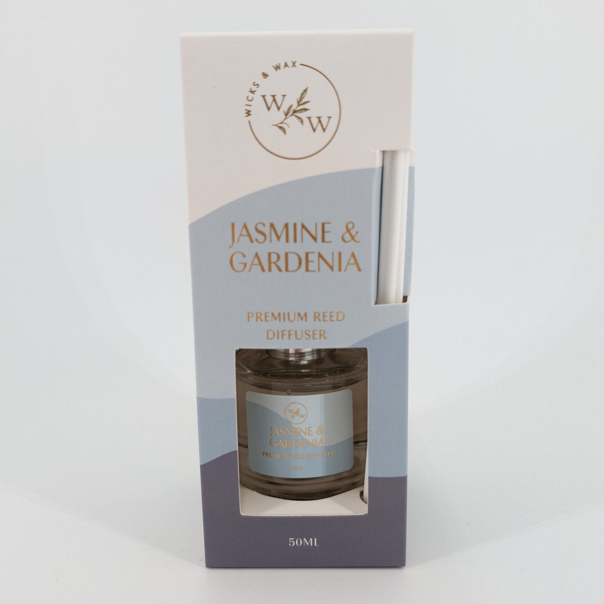 50ml Wicks & Wax Diffuser - Jasmine & Gardenia