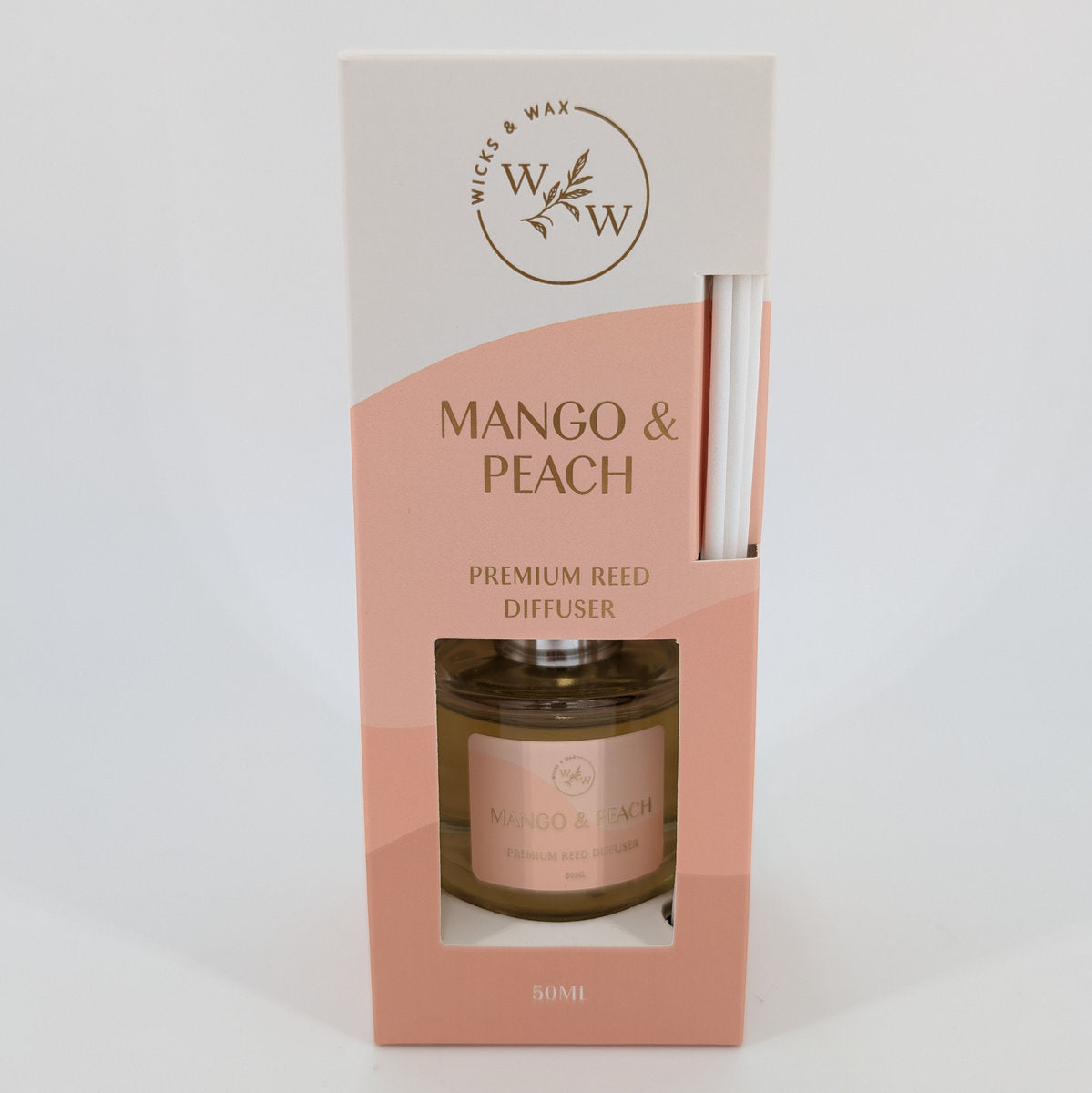50ml Wicks & Wax Diffuser - Mango & Peach