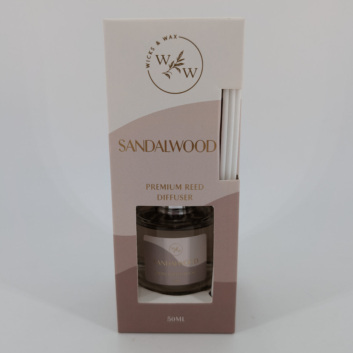 50ml Wicks & Wax Diffuser - Sandalwood