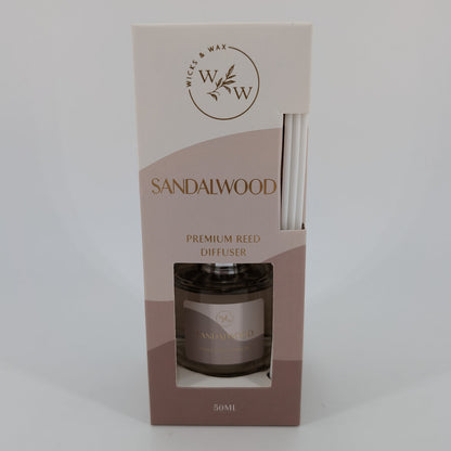 50ml Wicks & Wax Diffuser - Sandalwood