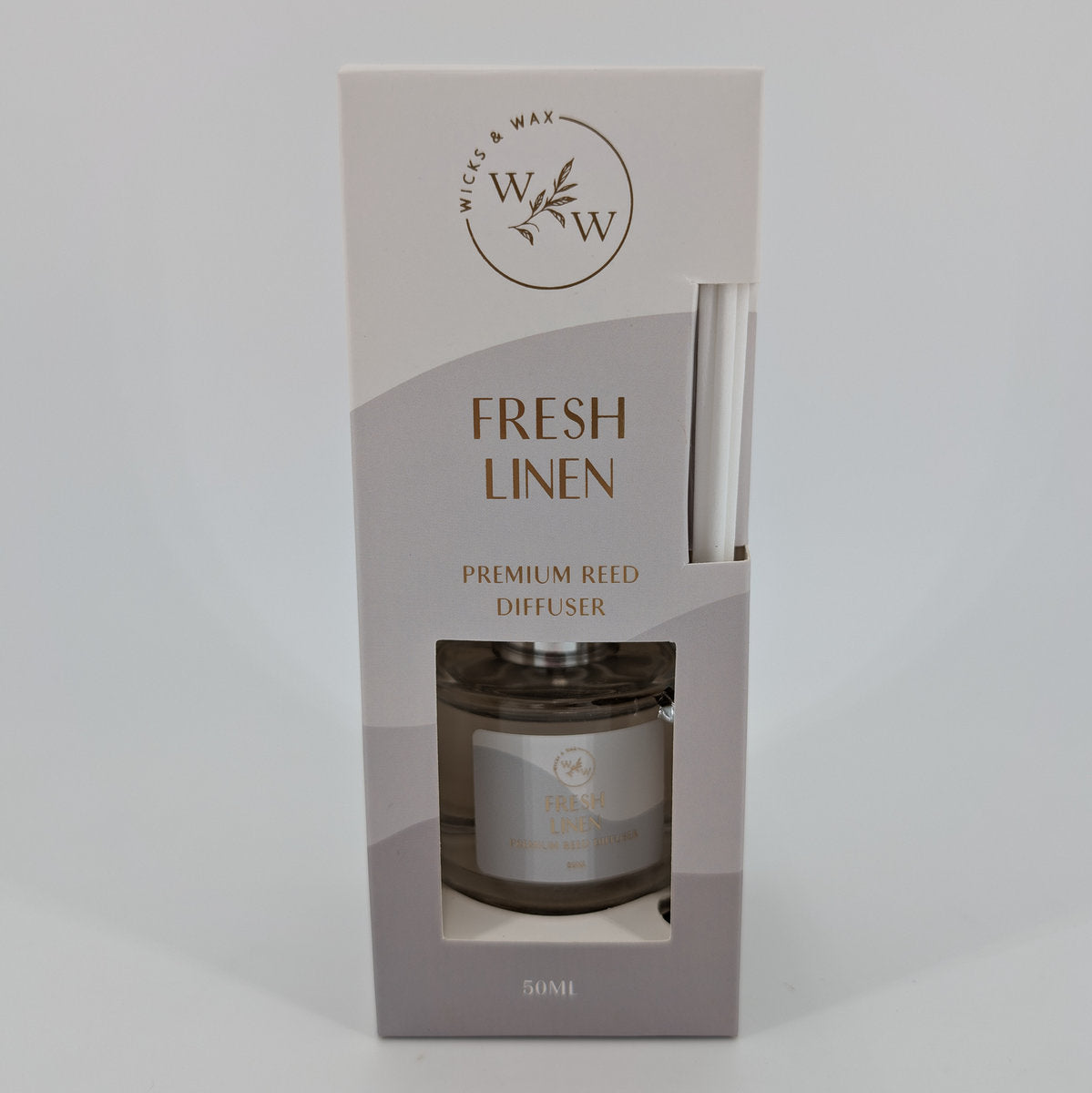 50ml Wicks & Wax Diffuser - Fresh Linen