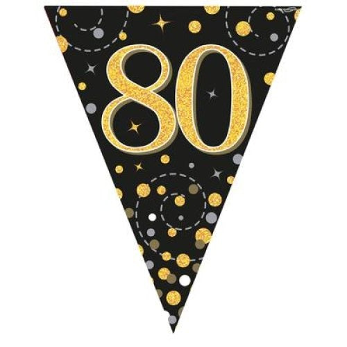Sparkling Fizz Black & Gold Bunting 3.9m #80 image 0