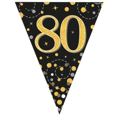 Sparkling Fizz Black & Gold Bunting 3.9m #80 image 0