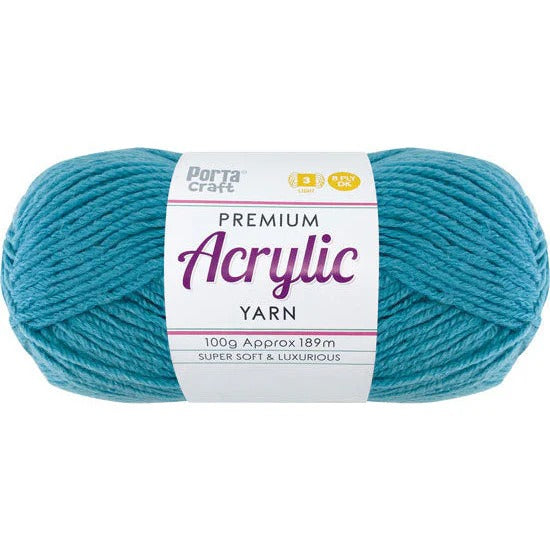 Acrylic Yarn 100g 189m 8ply - Aqua