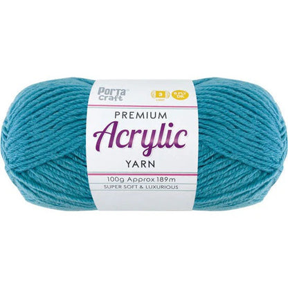 Acrylic Yarn 100g 189m 8ply - Aqua