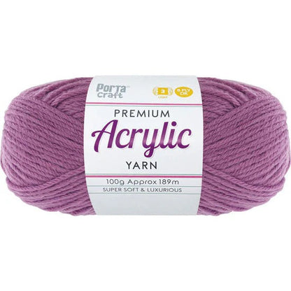 Acrylic Yarn 100g 189m 8ply - Lilac