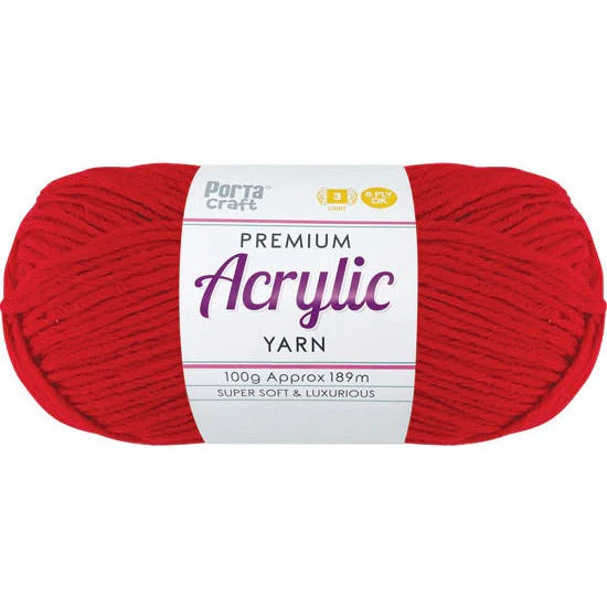Acrylic Yarn 100g 189m 8ply - Lipstik