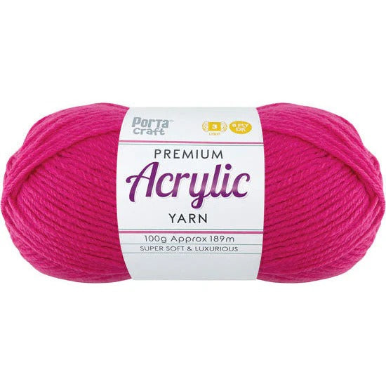 Acrylic Yarn 100g 189m 8ply - Pink