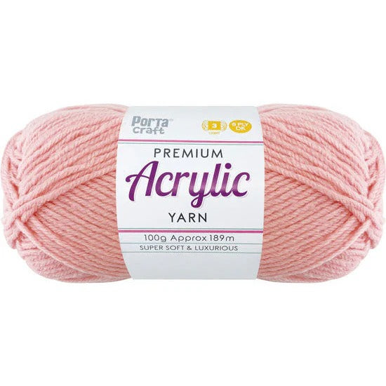 Acrylic Yarn 100g 189m 8ply - Dusty Pink