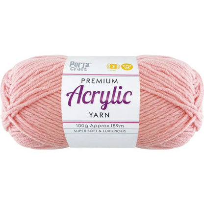 Acrylic Yarn 100g 189m 8ply - Dusty Pink