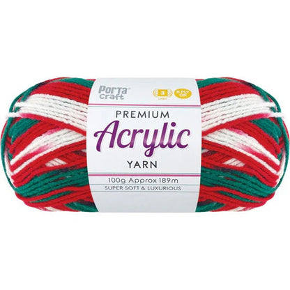 Acrylic Yarn 100g 189m 8ply - Xmas