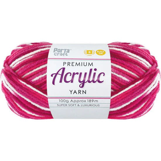 Acrylic Yarn 100g 189m 8ply - Rose