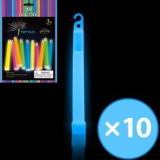 Glowstick 6" on String Blue 10pcs image 0