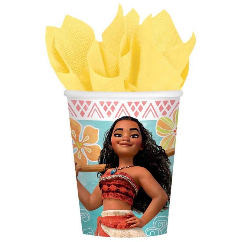 8 Moana 9oz/266ml Paper Cups image 0