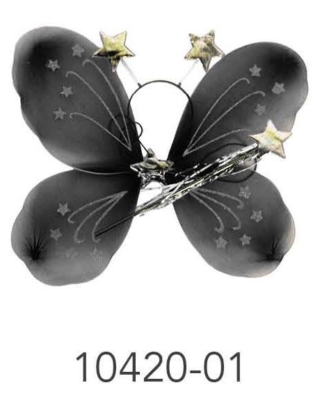 Butterfly Wing 3pcs Set (Black) image 0