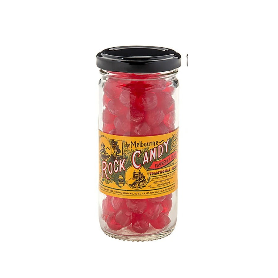 The Melbourne Rock Candy Co. Raspberry Drops 170g image 0