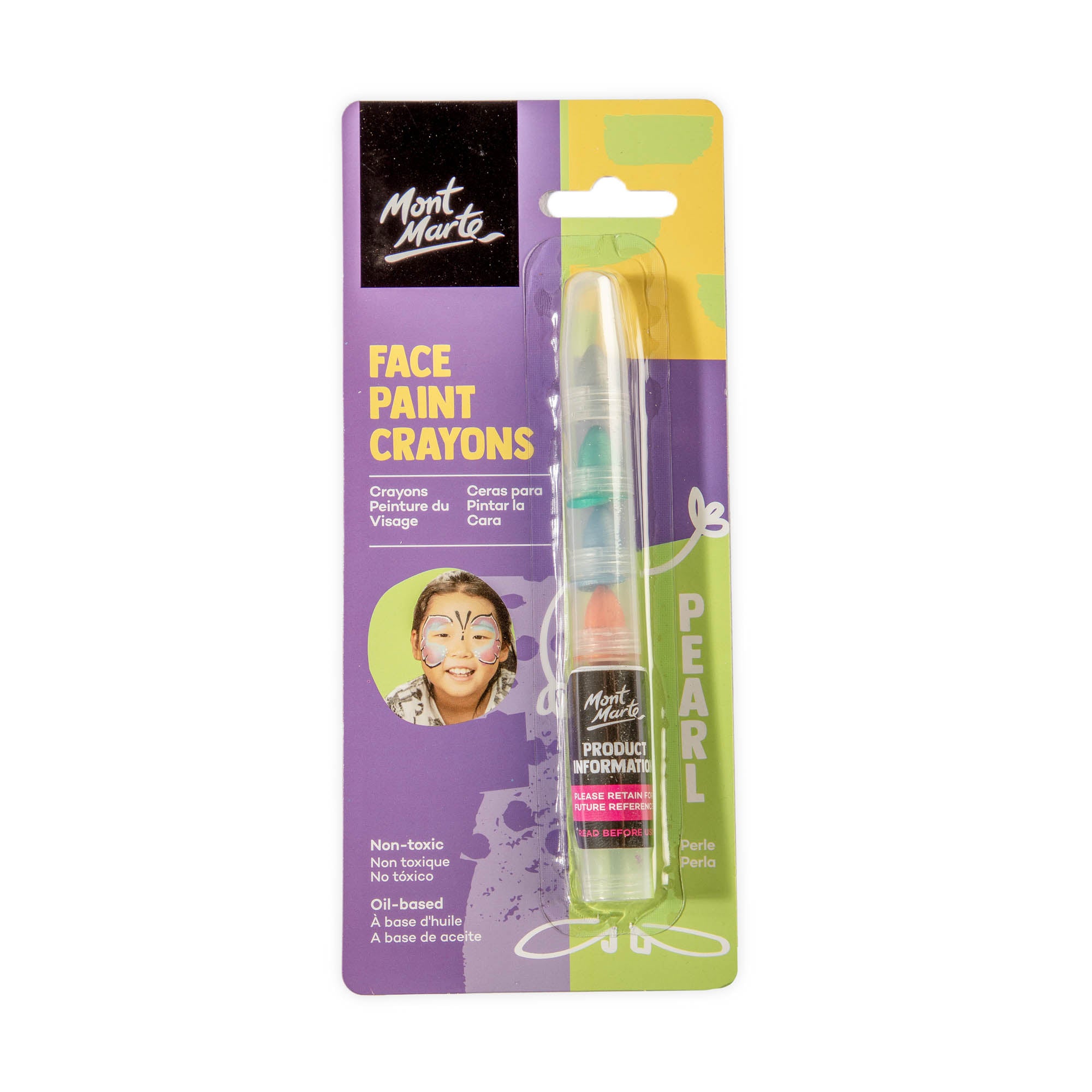 Kids Face Painting Nail Crayons - Pearl image 0