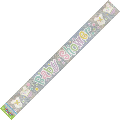POLKA DOTS BABY SHOWER PRISM BANNER 9ft image 0