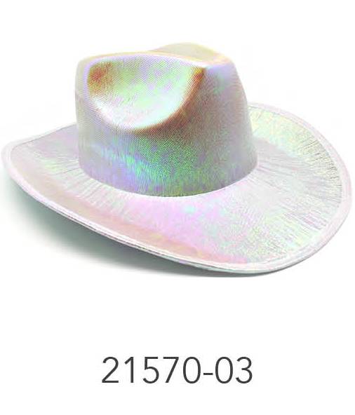 Metallic Cowboy Hat (White) image 0